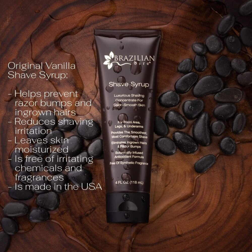 Brazilian Bare Shave‎ Syrup Eliminates Ingrown Hairs & Razor Bumps 4 Fl O…